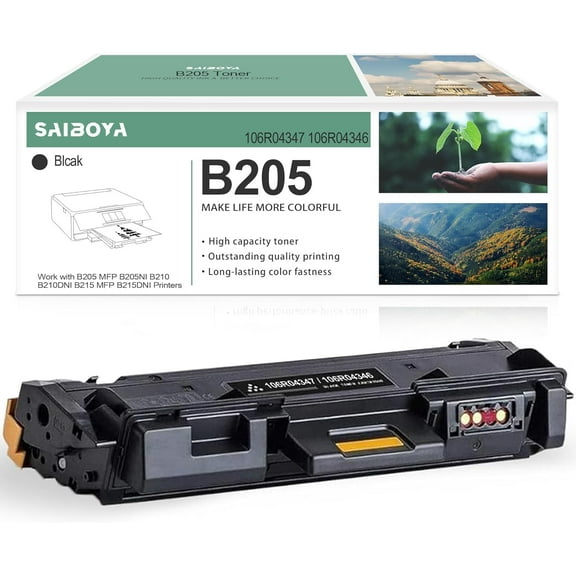 B205/ B210/ B215 Black High Capacity Toner-Cartridge (3,500 Pages/Pack) Compatible for Xerox 106R04347 for Xerox B205, B210 and B215 MRP Laser Printers