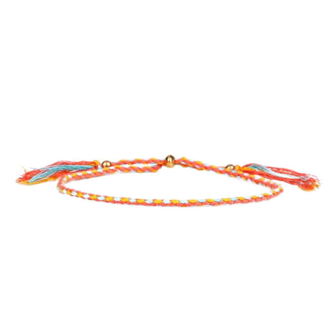 Bracelet Tressé Accessoire Mode Femmes Hommes Bracelet Bijoux Accessoires Fil Réglable Bracelets avec Frange Décors Type 6