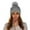 Grey, variant on AWZXDE Winter Glitter Knit Hat With Ear Shield And Fuzzy Decoration Winter Hats For Women Thickened Warm Cap Black