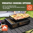 thumbnail image 4 of Ozark Trail 2-in-1 Butane Griddle, Black, 7,650 BTU, Piezo-Electric 2.2kW, Outdoor Cooking, 4 of 11