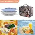 thumbnail image 2 of Mini Kids Lunch Box, Insulated Reusable Lunch Bag, Thermos Meal Container Tote with Waterproof Liner (Leopard), 2 of 5
