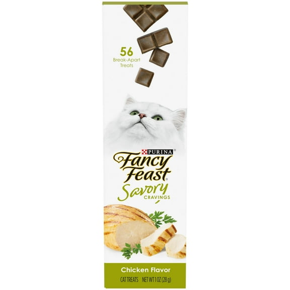 Purina Fancy Feast Savory Cravings, Soft Cat Treats, Chicken, 1 oz Box