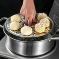 thumbnail image 3 of 11in Round Stainless Steel Steamer Rack - Multi-Use Stand for Pressure Cooker, Canner, Stock Pot & Baking(LR 1 PCS), 3 of 8