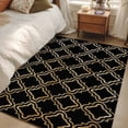 thumbnail image 4 of Black Moroccan Area Rugs 4'x6', Washable Small Throw Rugs for Office Bathroom, Geometric Abstract Art Modern Indoor Outdoor Rug Non-Slip Low Pile Carpet Runner Reversible Floor Mats, 4 of 8