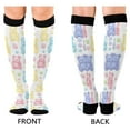 thumbnail image 4 of FORMRS Womens Knee High Socks Casual Long Thick Travel Daily Wear, 1 Pair, Colorful Gummy Bears Pattern, 4 of 6