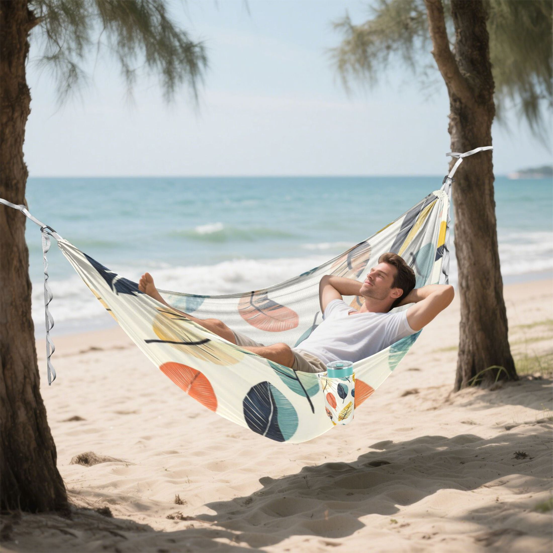 Hammock Camping Hammock Nylon Portable Hammock Travel Camping Hammock Colorful Feather
