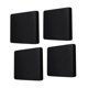thumbnail image 3 of 4 Piezas Funda de Cojín para Sofá Elástica Protector de Muebles Decorativa para Sala de Estar Material Seda de Leche Adecuada para Uso en Hogar Oficin Negro, 3 of 8