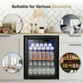 thumbnail image 6 of Electactic 1.7 Cu. ft. Beverage Refrigerator Cooler, 16 Bottle & 68 Cans Mini Wine Cooler with Glass & Exchangeable Door, Home/Bar/Office-Electactic, 6 of 8