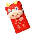 thumbnail image 2 of Year of the Dragon Red Envelope Doll Shoulder Bag, New Year Gift, Comfortable Crystal Super Soft Fabric, Cotton Filling, Zipper Closure, Large Capacity, Cute Embroidery, Annual Meeting Gift, 2 of 2
