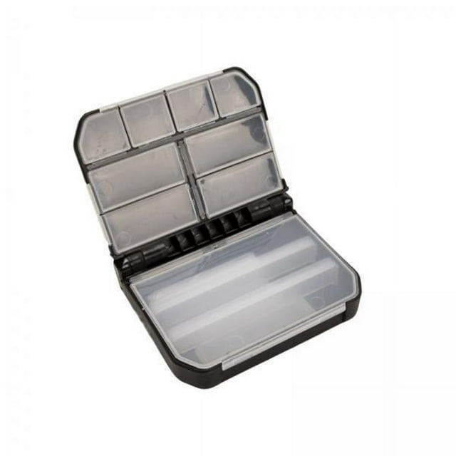 jinwen 4X Fishing Tackle Box with Removable Dividers Waterproof Tackle Organizer Black