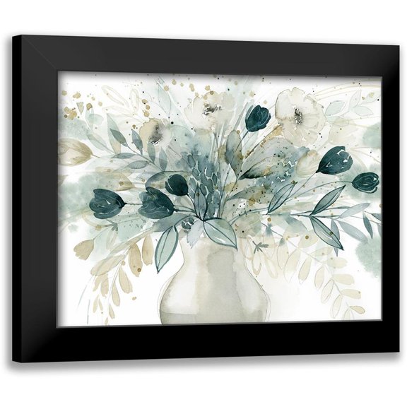 Popp, Grace 14x12 Black Modern Framed Museum Art Print Titled - Whisper Bouquet III
