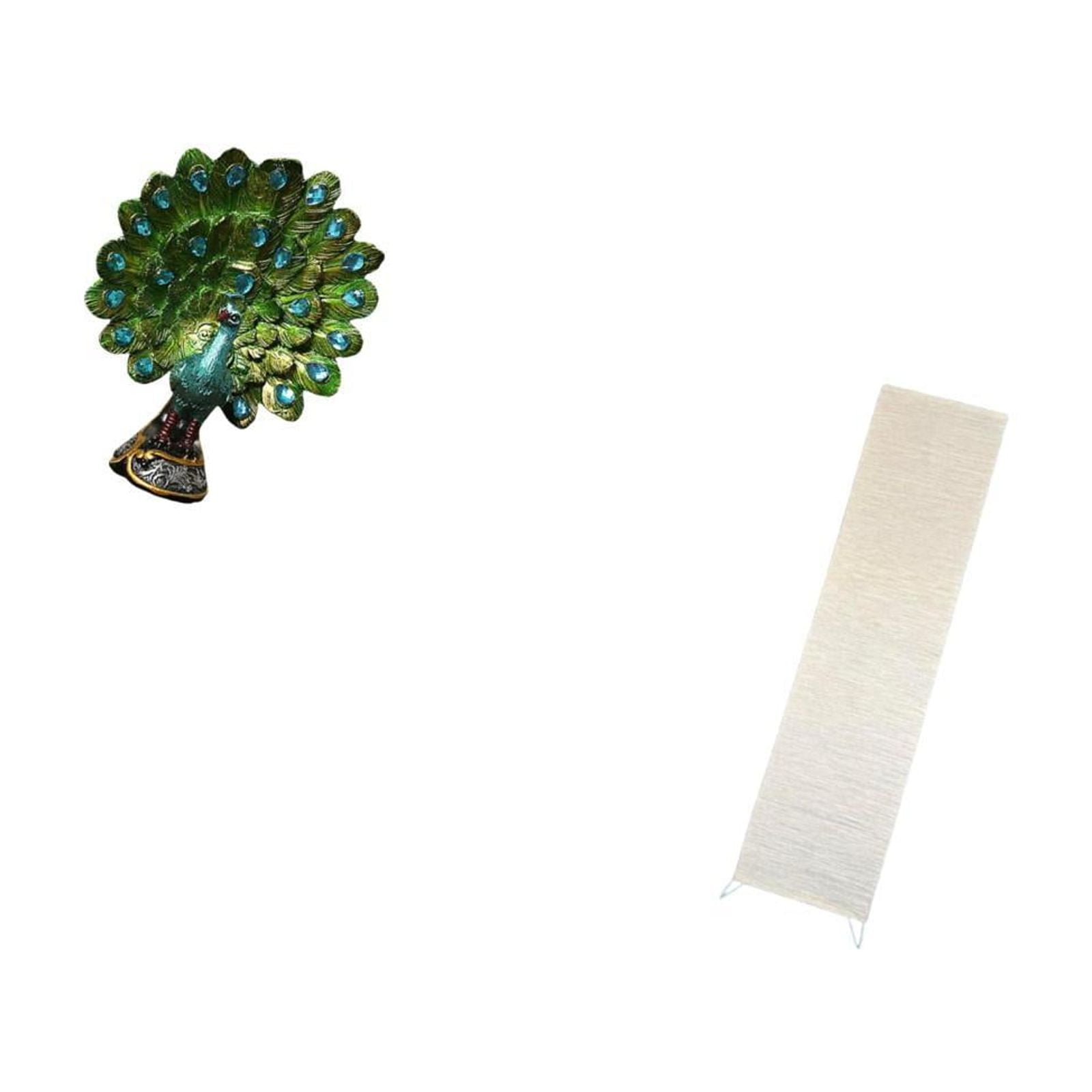 Peacock Statue Desktop Figurine Floor Lamp Shade Resin and Paper Material Perfect for Living Room Bedroom Office Decor