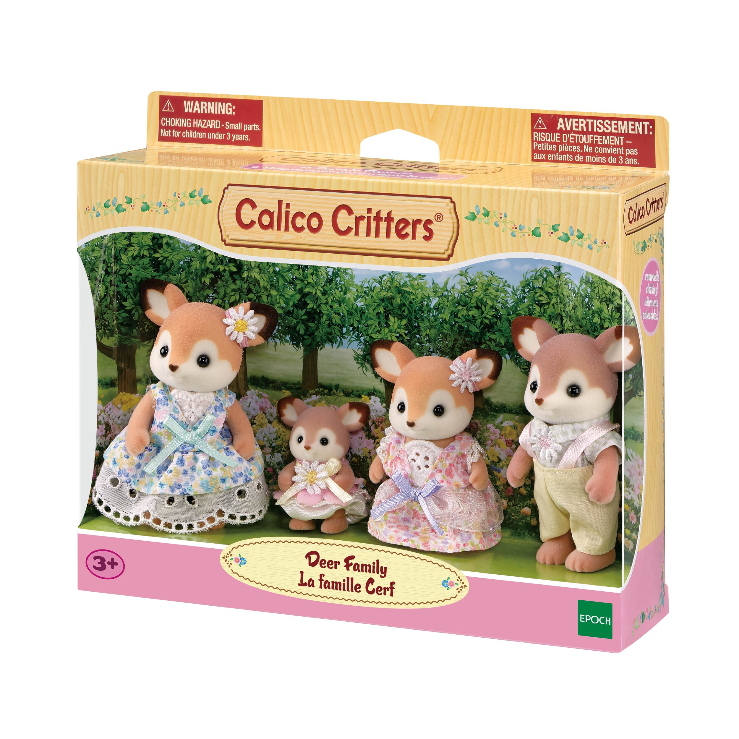 Calico Critters Deer Family, Set of 4 Collectible Doll Figures