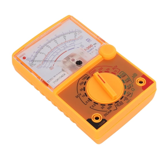 Compact Analog Multimeter with High-Definition Scale, Multi-Range Measurement, and Ergonomic Design for Safe and Precise Electrical Testing