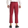 thumbnail image 3 of INSPIRE CHIC Men's Pants Solid Color Ankle Length Flat Front Trousers 32 Burgundy, 3 of 7