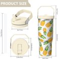 thumbnail image 4 of 30 Oz Tumbler Pineapple Flat and Simple Tumbler with Lid and Straw, Birthday Gift Cup for Friend Women Men Coffee Travel Mug Thanksgiving Day Halloween Christmas Gift Water Bottle, 4 of 7