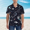 thumbnail image 4 of Lsque Galaxy2 pattern Hawaiian Shirt for Men, Unisex Summer Beach Casual Short Sleeve Button Down Shirts-Small, 4 of 9