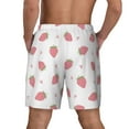 thumbnail image 2 of Lsque Mens Swim Trunks Hand Drawn Strawberry Pattern - Bathing Suit Compression Liner - Beach Swim Shorts Swimwear - (S-3XL) - Stretch Quick Dry -, 2 of 9