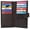 Brown, variant on Genuine Leather Credit Card Holder Long Wallet with Snap Close Womens Mens