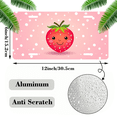 thumbnail image 2 of 1 Pcs 2D Flat License Plate Covers & Frames, A cute strawberry For Decorative Front, Waterproof For Decoration Aluminum License Plate Covers & Frames Cover For Men Women, 12" X 6", 2 of 7