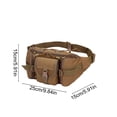thumbnail image 3 of EQWLJWE Housse de Valise Liquidation, Sac Banane Tactique Extérieur Hommes Grande Capacité Sac Banane Imperméable Cyclisme Voyage Course Sac de Poitrine Multifonction, 3 of 6