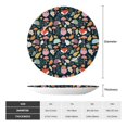 thumbnail image 2 of Yiaed Autumn Fox Owl Print Bone China Decorative Plate Ceramic Dinner Plates Art Crafts with Display Stand-6in, 2 of 6