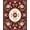 Red, Pattern 2, variant on ODIKA 4'x6' Machine Washable Non-Slip Area Rug, Victorian Blossom with Curved Palmette and Vinework Detailing High Traffic Rug, Beige, 131123