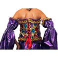 thumbnail image 4 of Sunnywood Women's Court Jester Clown Costume for Mardi Gras Parade Party, Includes Corset, Shoes, Hat and Accessories, Small/Medium, 4 of 5