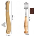 thumbnail image 2 of 2 PCS Stainless Steel Bread Trimming Knife with Wooden Handle and 20 Blades, 2 of 7