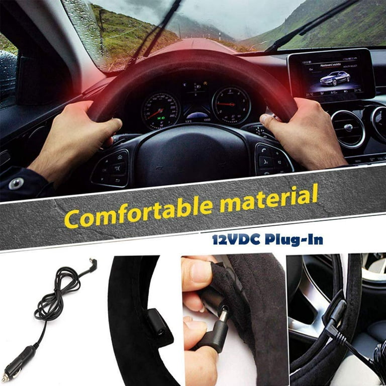 Terra Luxurious & Durable Classic Steering Wheel Cover with Heater