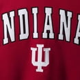 thumbnail image 5 of Men's Colosseum Crimson Indiana Hoosiers Arch & Logo Crew Neck Sweatshirt, 5 of 5