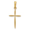 thumbnail image 1 of Pendentif Croix en Or Jaune 14K avec Extrémités Effilées, 1 of 2