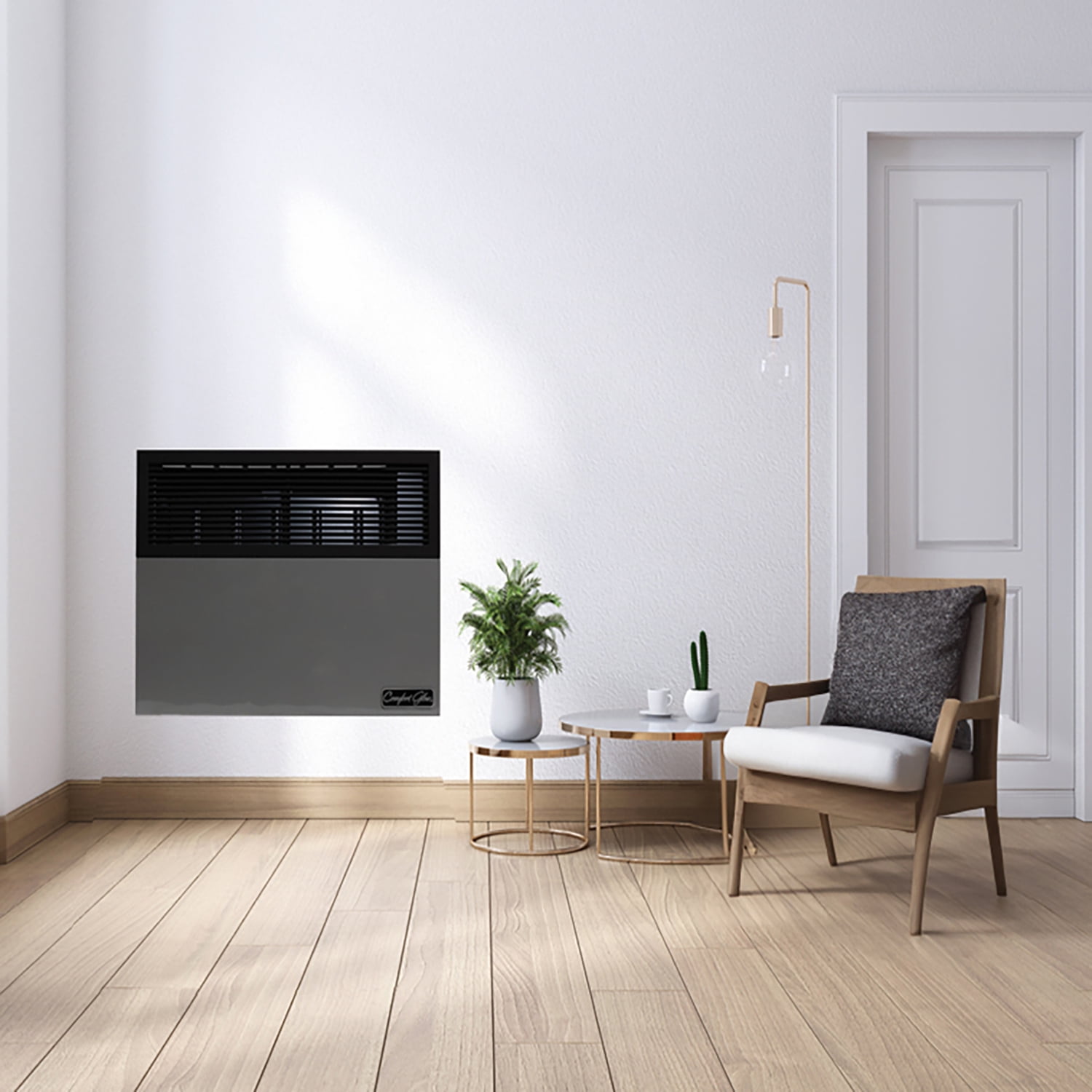 Comfort Glow 17,000 BTU Direct-Vent Natural Gas Wall Heater with Vent Kit, Matchless Piezo Ignition with T-Stat Control Knob, 500 Sq. Ft, DVN17