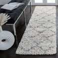 thumbnail image 4 of SAFAVIEH Fontana Darion Damask Shag Area Rug, Grey/Ivory, 9' x 12', 4 of 10