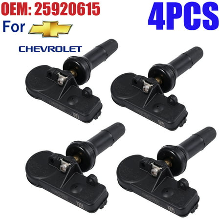 ESYNIC 4pcs TPMS Tire Pressure Monitoring Sensors For Chevrolet Chevy Cadillac Buick GMC 25920615 OEM 25920615 13581558 13586335 15123145 15254101 15922396 20923680 22854866 25799331 (Best Tire Pressure Monitoring System)
