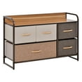 thumbnail image 1 of HOMCOM 5-Bin Dresser, 2-Tier Fabric Chest of Bins with Steel Frame, 1 of 10