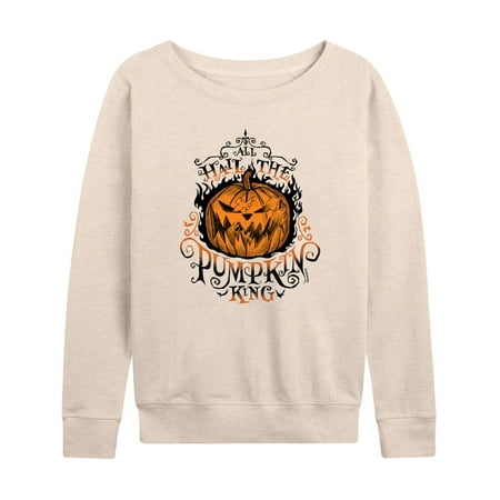 The Nightmare Before Christmas - All Hail Pumpkin King - Women's Lightweight French Terry Long Sleeve Shirt