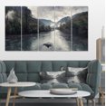thumbnail image 1 of Design Art - Rivière de Montagne avec Brouillard et Pluie, 1 of 3