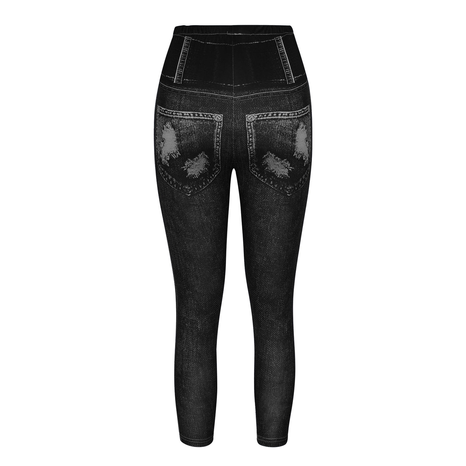 Leggings with Pockets for Women Mid Rise Jeggings Comfy