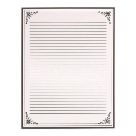 vintage lined stationery paper letter size 85 x 11 in 96 sheets
