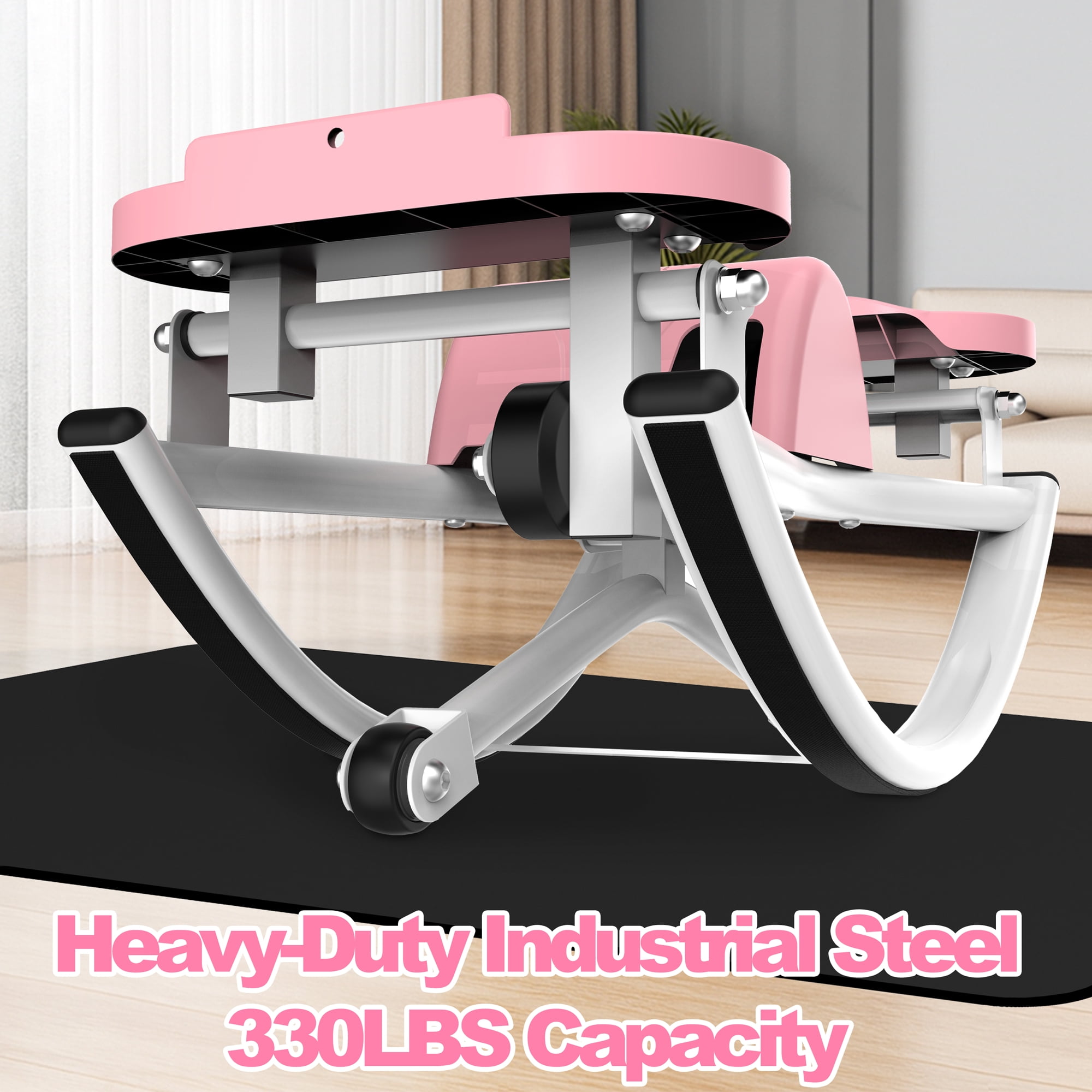 Fahuac Lateral Stepper Machine for Exercise-Rocking Stepper Machine with Resistance Bands & Anti-Slip Mat and LCD Monitor, Professional Stair Stepper for Home Workout