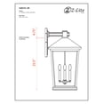 thumbnail image 3 of 568XXL-BK-Z-Lite-Beacon - 4 Light Outdoor Wall Mount-30.25 Inches Tall and 16 Inches Wide, 3 of 7