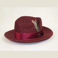 thumbnail image 6 of Men's Summer Spring Braid Straw style Hat by BRUNO CAPELO JULIAN JU912 Burgundy, 6 of 6