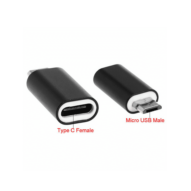 Børnehave Hearty Klassificer 2 Pack USB 3.1 Type C Female to Micro USB Male Adapter Converter Connector  USB-C - Walmart.com