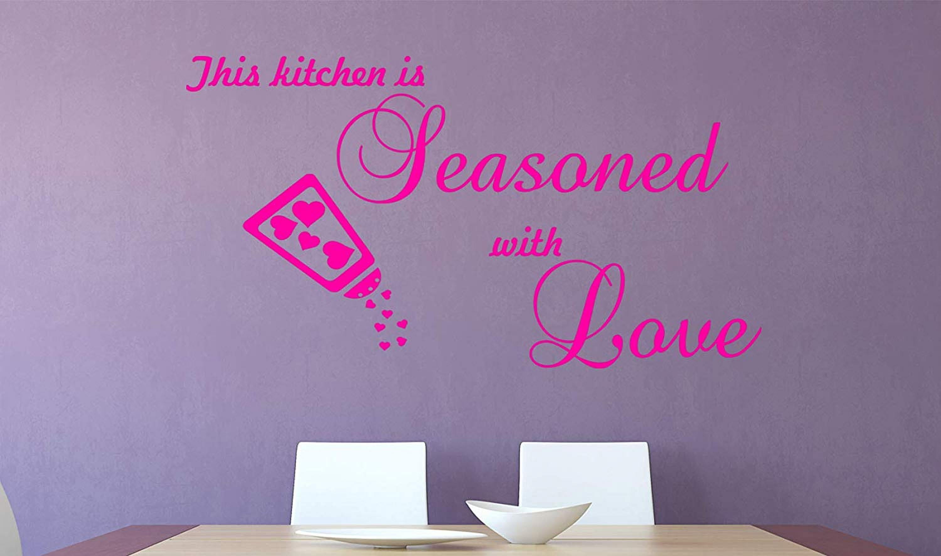 VWAQ This Kitchen is Seasoned with Love Wall Decal Sticker Decor