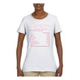 thumbnail image 2 of Wild Bobby Breast Cancer Survivor Nutrition Facts Breast Cancer Awareness Women Graphic Tee, White, Large, 2 of 6