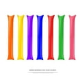 thumbnail image 5 of Thunder Sticks, Inflatable Stadium Noisemakers Bam Bam Cheer Sticks Blow Bar Inflatable Boom Sticks Noisemakers Stick Basketball Football Noisemakers Party Favors (Green), 5 of 7