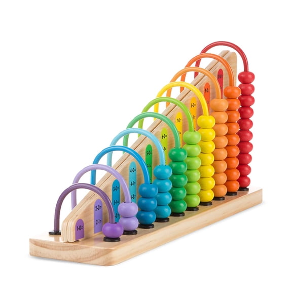 Ábaco Sumar y Restar Melissa & Doug con 55 Cuentas y 2 Tablas Madera Multicolor Infantil Melissa & Doug MD-06641