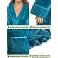 thumbnail image 5 of PAVILIA Soft Plush Women Fleece Robe, Turquoise Teal Blue Cozy Bathrobe, Female Long Spa Robe, Warm Housecoat, Satin Waffle Trim, L/XL, 5 of 9