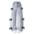 thumbnail image 2 of Guluxicc Baggy Jeans for Girls Wide Leg Pants Loose Elastic Waisted Teen Girls Cute Preppy Y2K Streetwear, 2 of 7